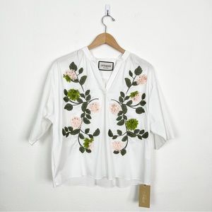 ✨Interdee✨Embellished Cotton Poplin Blouse 🌸